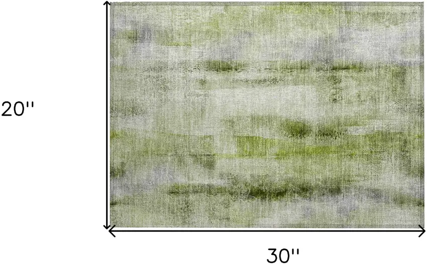 Sage Washable Non Skid Indoor Outdoor Area Rug Photo 3