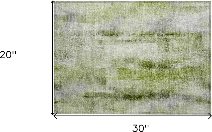 Sage Washable Non Skid Indoor Outdoor Area Rug Photo 3
