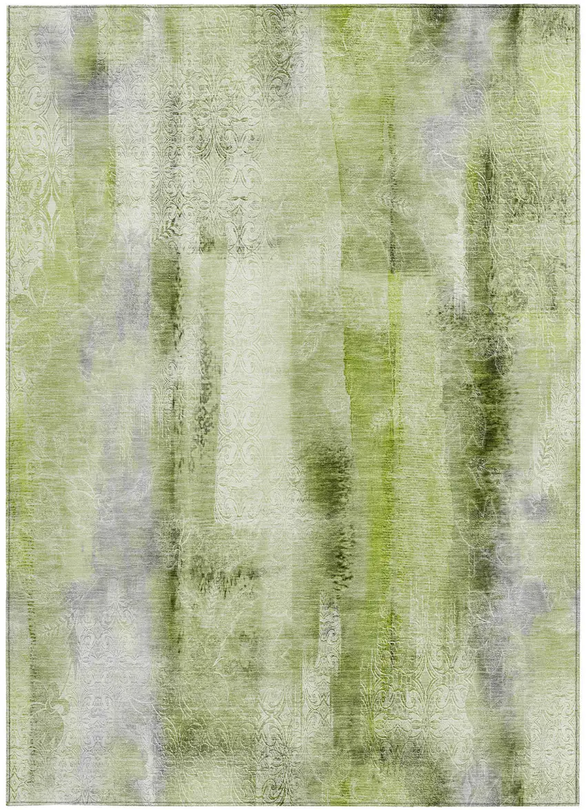 Sage Washable Non Skid Indoor Outdoor Area Rug Photo 5