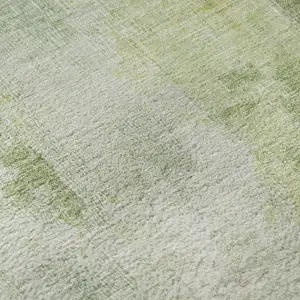 Photo of Sage Wheat And Ivory Abstract Washable Area Rug With UV Protection
