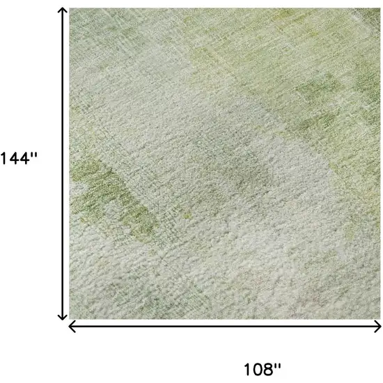 Sage Wheat And Ivory Abstract Washable Area Rug With UV Protection Photo 8