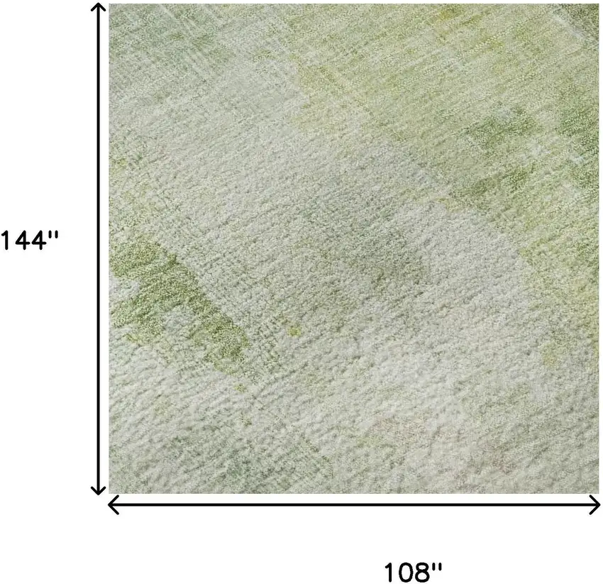 Sage Wheat And Ivory Abstract Washable Area Rug With UV Protection Photo 8