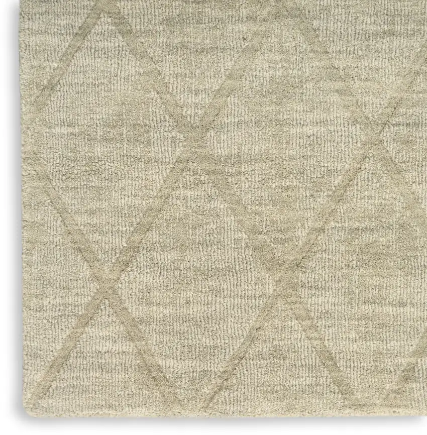 Sage Wool Geometric Area Rug Photo 6