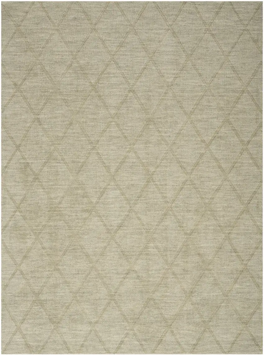 Sage Wool Geometric Area Rug Photo 5