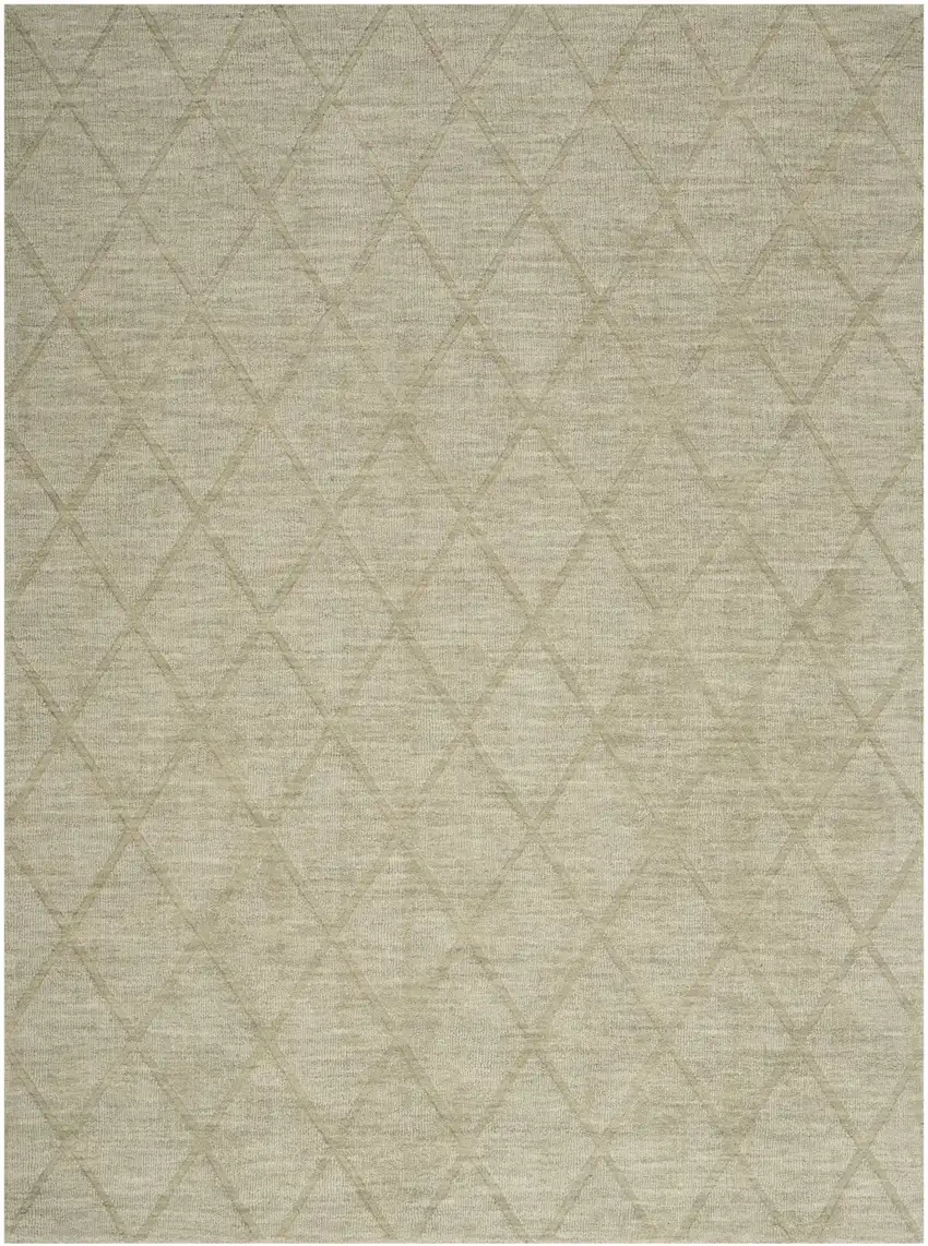 Sage Wool Geometric Area Rug Photo 4