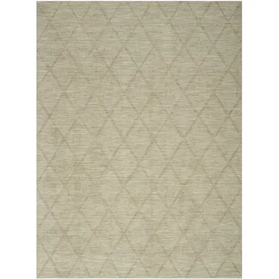 Sage Wool Geometric Area Rug Photo 1