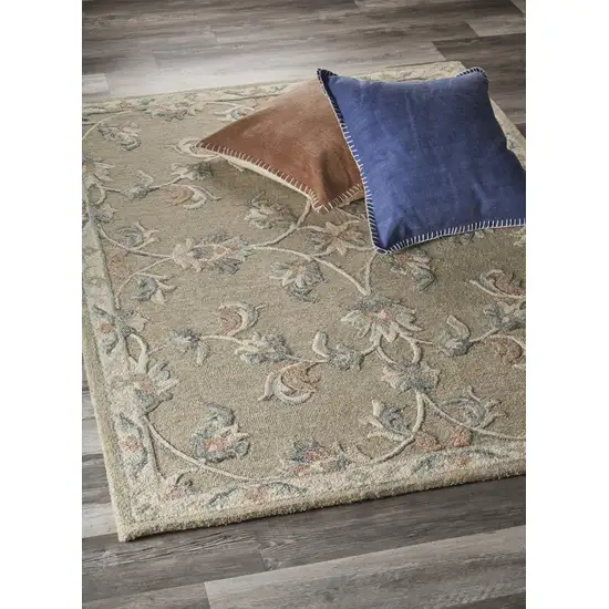 Gray Wool Hand Tufted Area Rug Photo 5