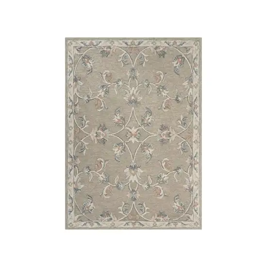 Gray Wool Hand Tufted Area Rug Photo 2