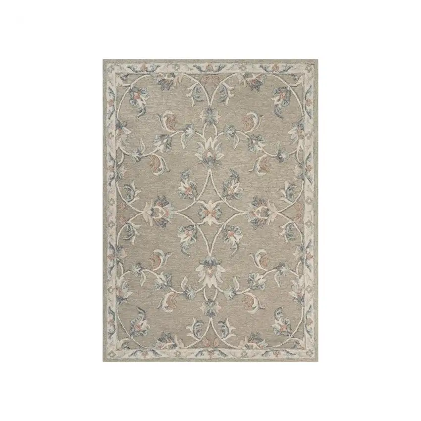 Gray Wool Hand Tufted Area Rug Photo 2