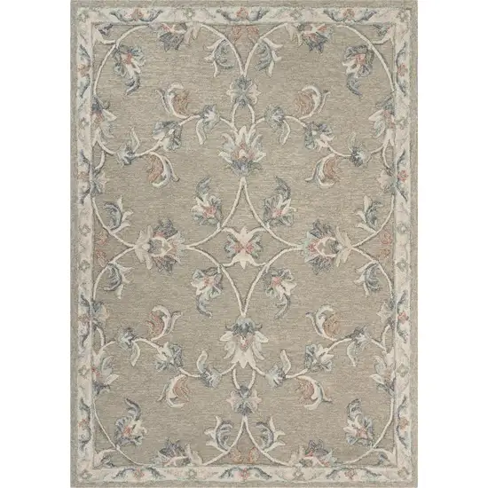 Gray Wool Hand Tufted Area Rug Photo 1