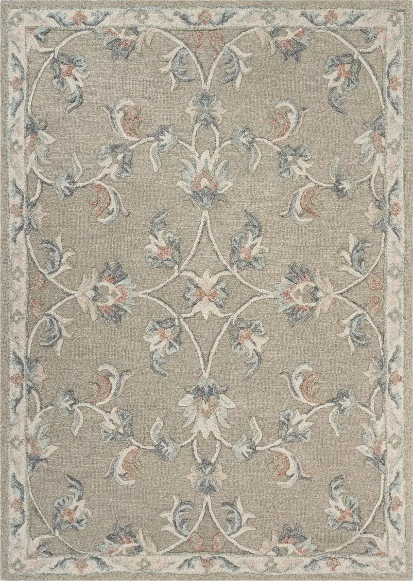 Gray Wool Hand Tufted Area Rug Photo 1