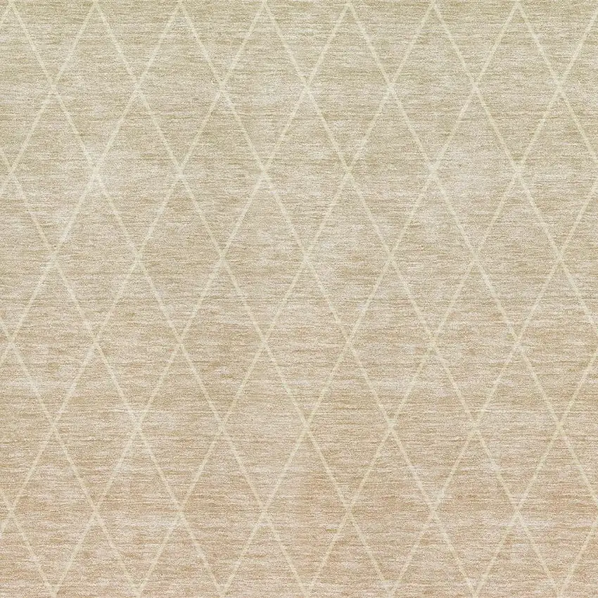 Salmon And Beige Geometric Washable Area Rug With UV Protection Photo 2