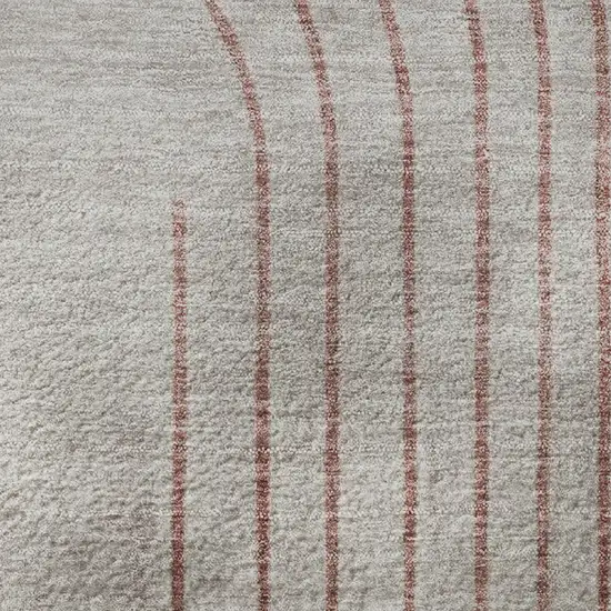 Salmon And Beige Geometric Washable Area Rug With UV Protection Photo 1