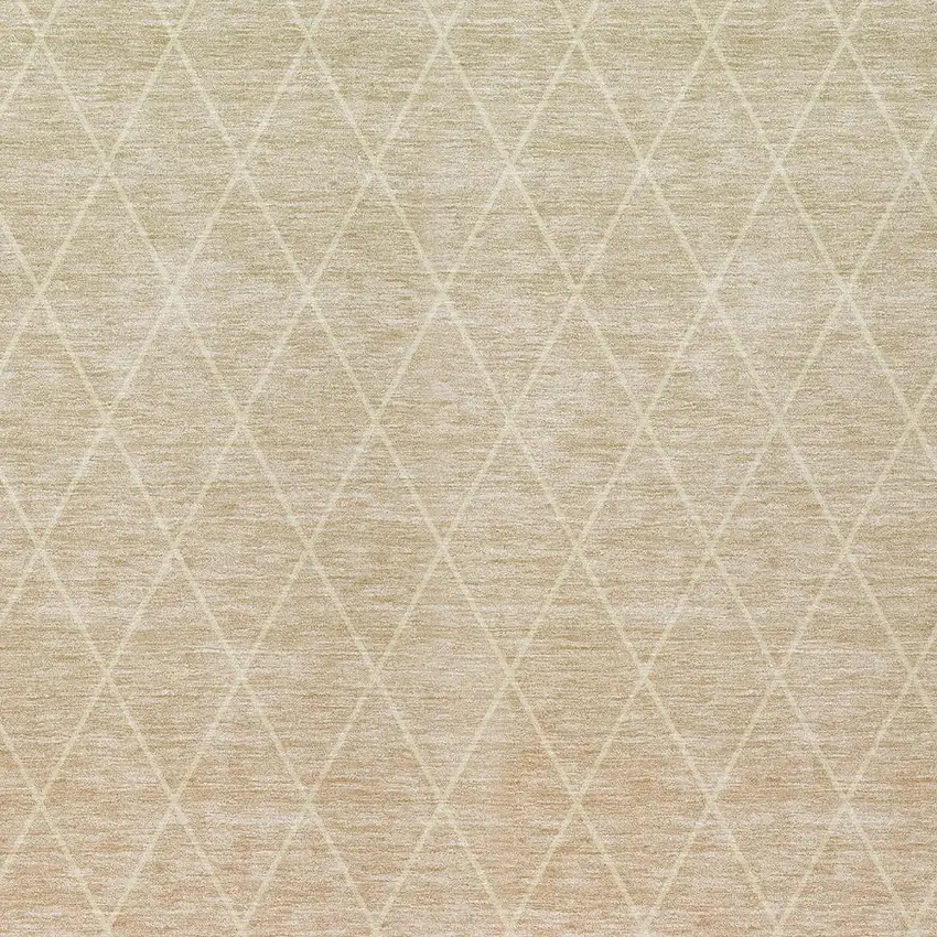 Salmon And Beige Geometric Washable Indoor Outdoor Area Rug Photo 6
