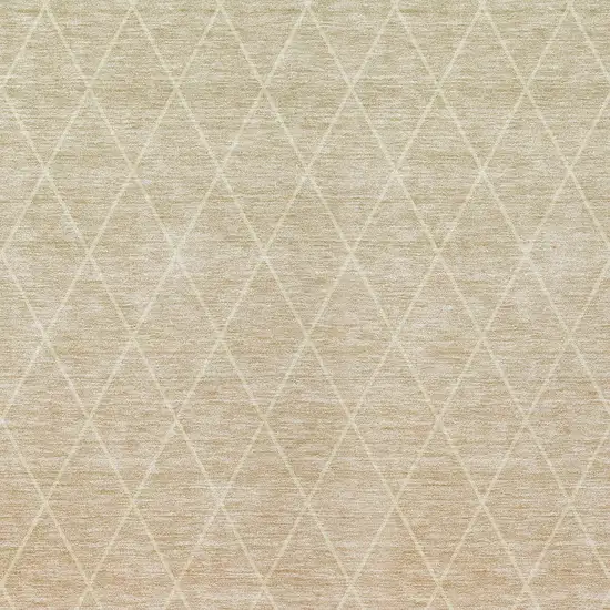 Salmon And Beige Geometric Washable Indoor Outdoor Area Rug Photo 6