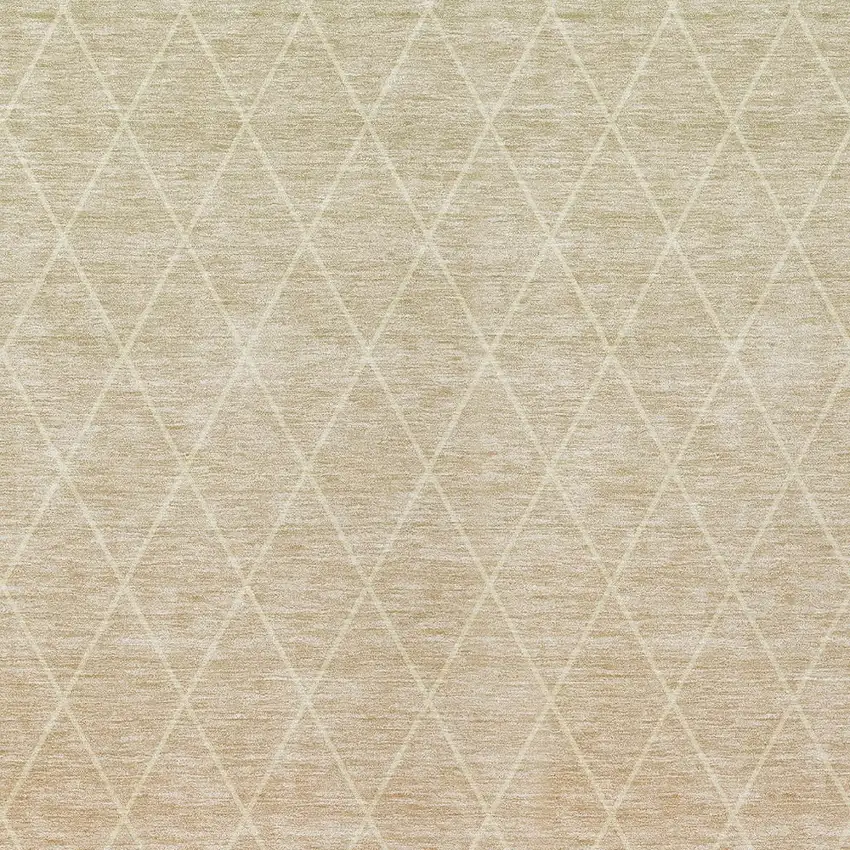 Salmon And Beige Geometric Washable Indoor Outdoor Area Rug Photo 6