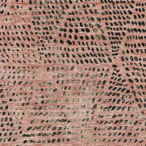 Photo of Salmon And Charcoal Diamond Washable Area Rug With UV Protection