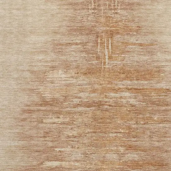 Salmon And Copper Abstract Washable Area Rug With UV Protection Photo 4