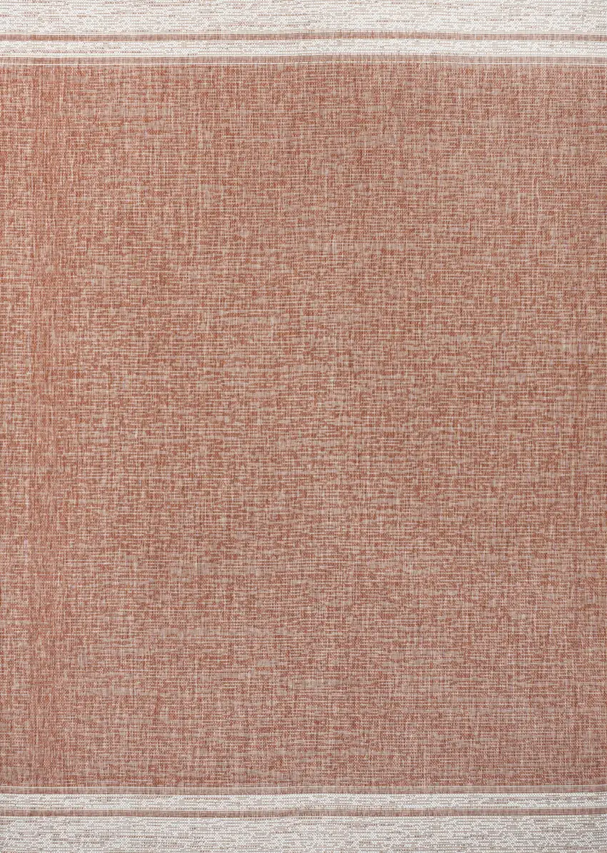 Salmon And Cream Indoor Outdoor Area Rug Photo 2