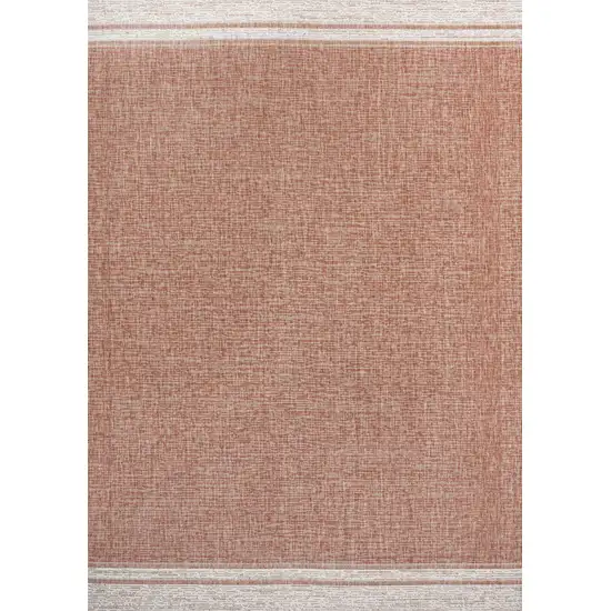 Salmon And Cream Indoor Outdoor Area Rug Photo 1