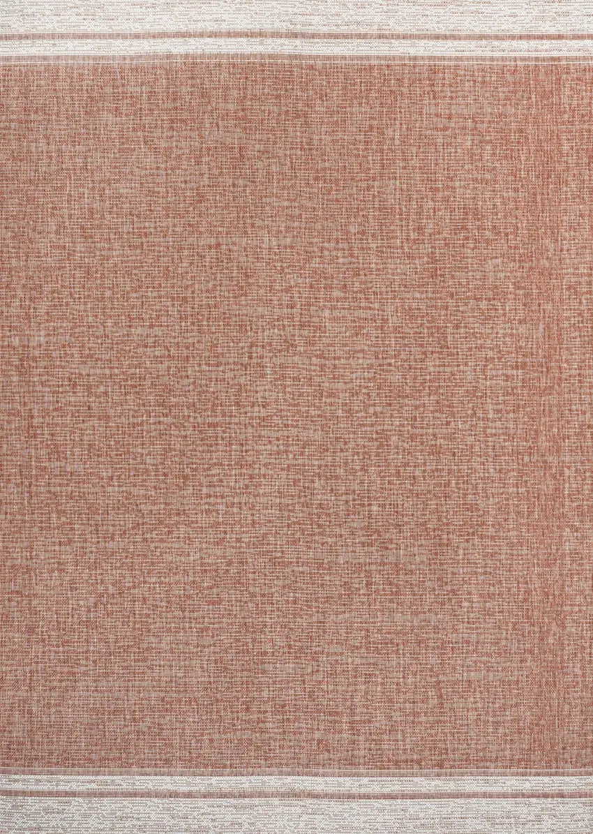 Salmon And Cream Indoor Outdoor Area Rug Photo 1
