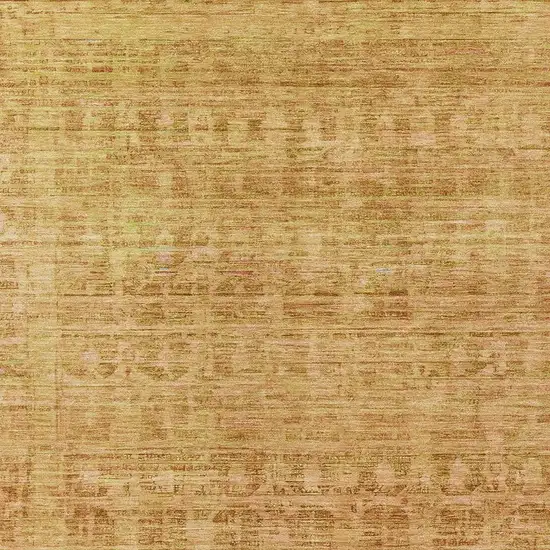 Salmon And Gold Abstract Washable Indoor Outdoor Area Rug Photo 4