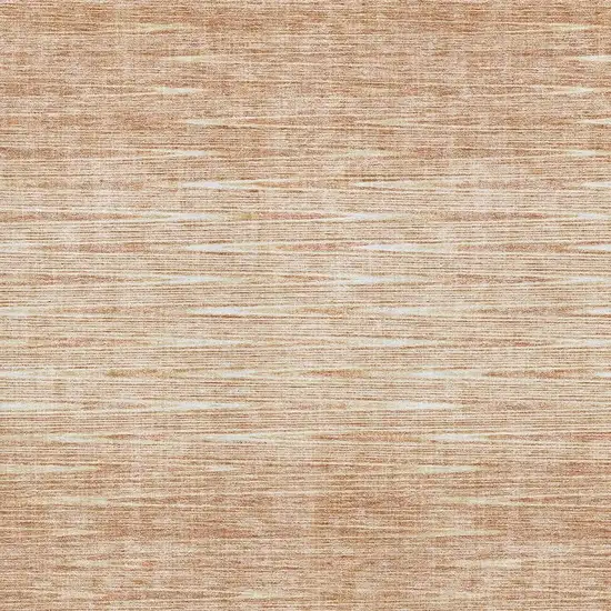 Salmon And Ivory Abstract Washable Area Rug With UV Protection Photo 4