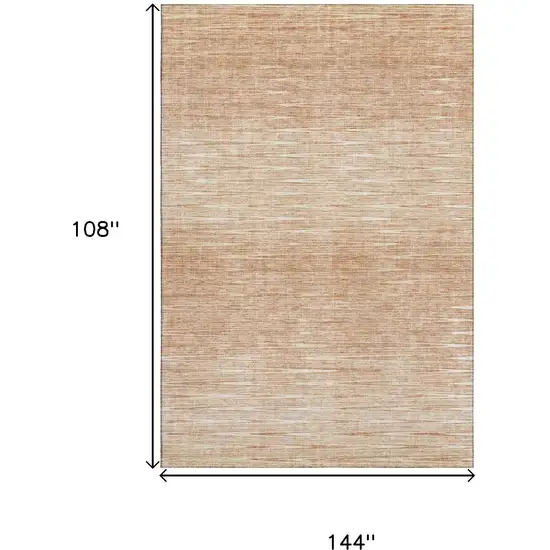 Salmon And Ivory Abstract Washable Area Rug With UV Protection Photo 3