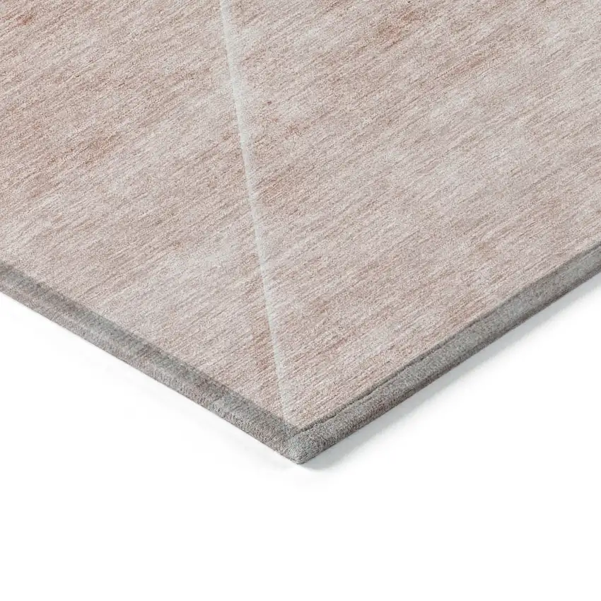 Salmon And Ivory Abstract Washable Indoor Outdoor Area Rug Photo 4
