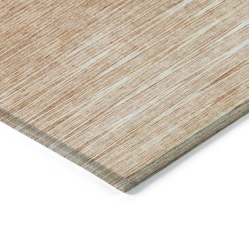 Salmon And Ivory Abstract Washable Indoor Outdoor Area Rug Photo 4
