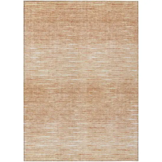 Salmon And Ivory Abstract Washable Indoor Outdoor Area Rug Photo 2