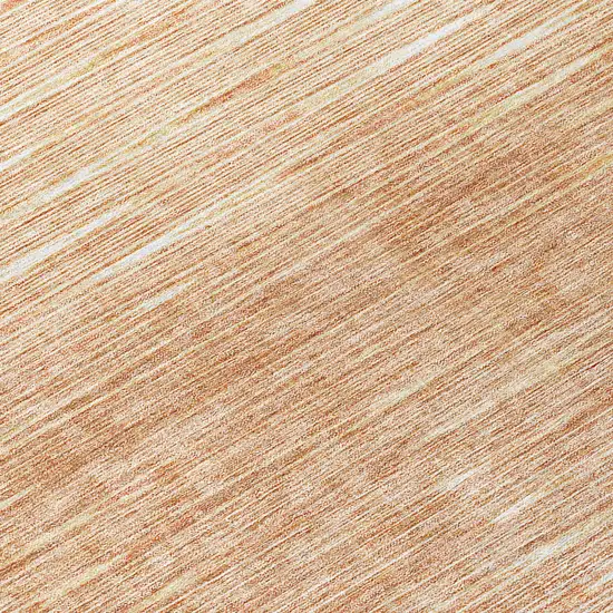Salmon And Ivory Abstract Washable Indoor Outdoor Area Rug Photo 8