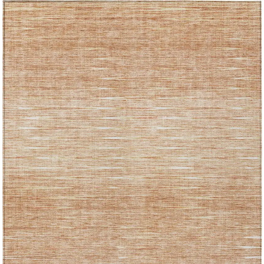 Salmon And Ivory Abstract Washable Indoor Outdoor Area Rug Photo 6