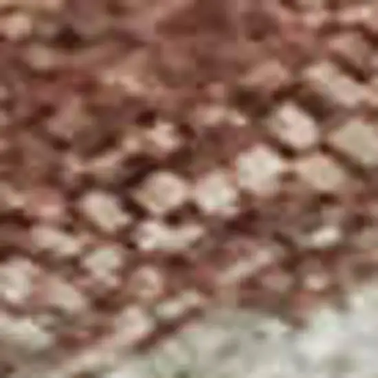 Salmon And Ivory Geometric Washable Area Rug With UV Protection Photo 3