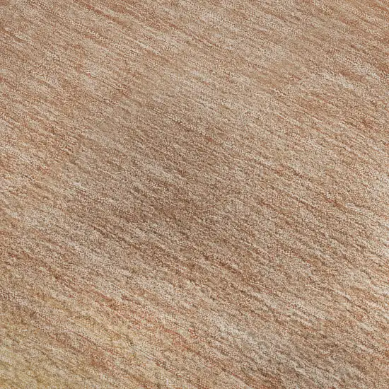 Salmon And Ivory Striped Washable Area Rug With UV Protection Photo 2