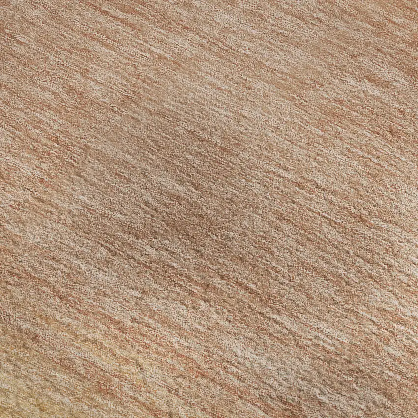 Salmon And Ivory Striped Washable Area Rug With UV Protection Photo 2