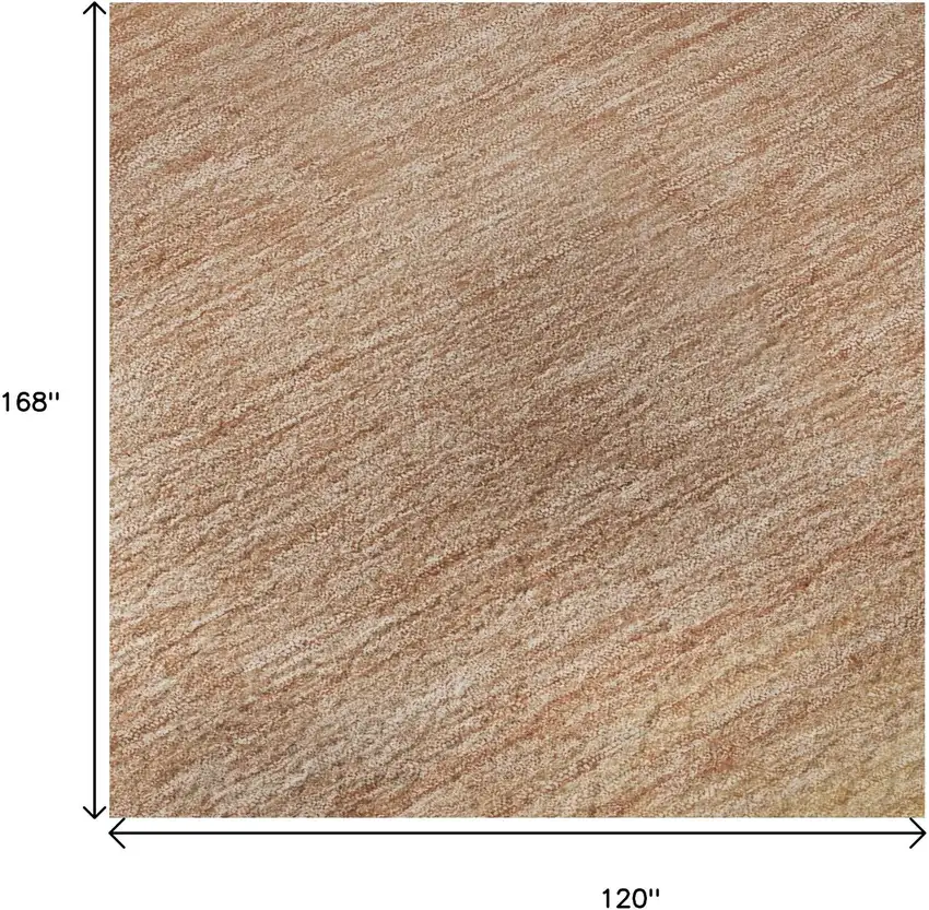 Salmon And Ivory Striped Washable Area Rug With UV Protection Photo 8