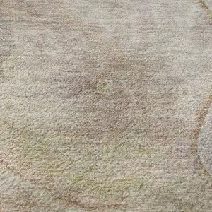 Photo of Salmon And Lavender Abstract Washable Area Rug With UV Protection