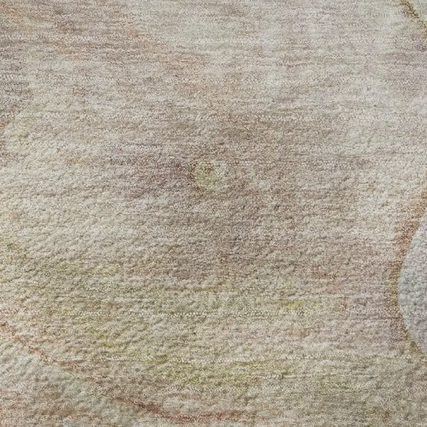 Salmon And Lavender Abstract Washable Area Rug With UV Protection Photo 1