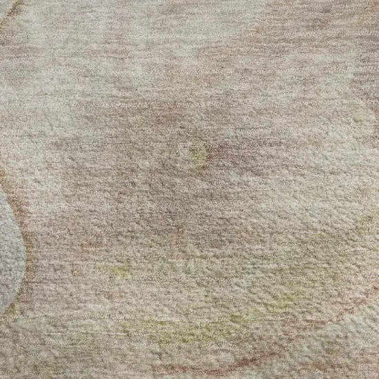 Salmon And Lavender Abstract Washable Area Rug With UV Protection Photo 4