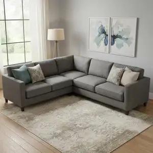 Photo of Salmon And Lavender Abstract Washable Area Rug With UV Protection