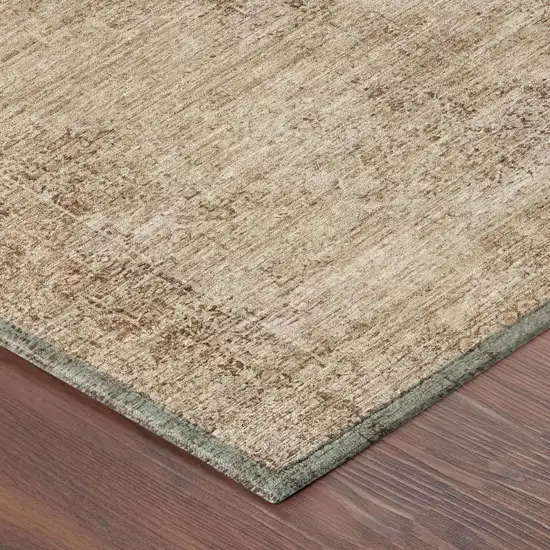 Salmon And Orange Oriental Washable Indoor Outdoor Area Rug Photo 5