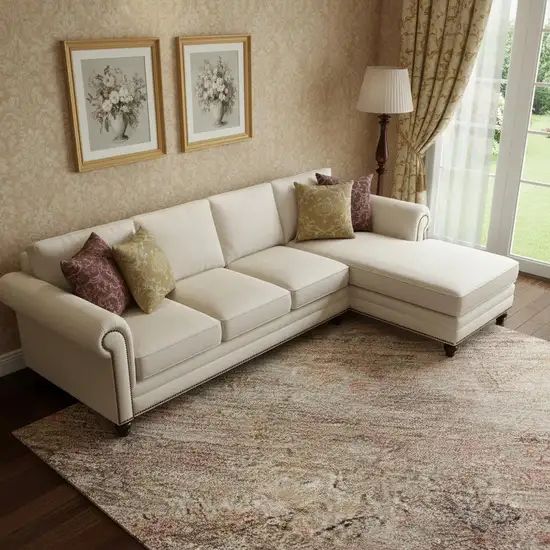 Salmon Copper And Beige Abstract Geometric Washable Area Rug With UV Protection Photo 2