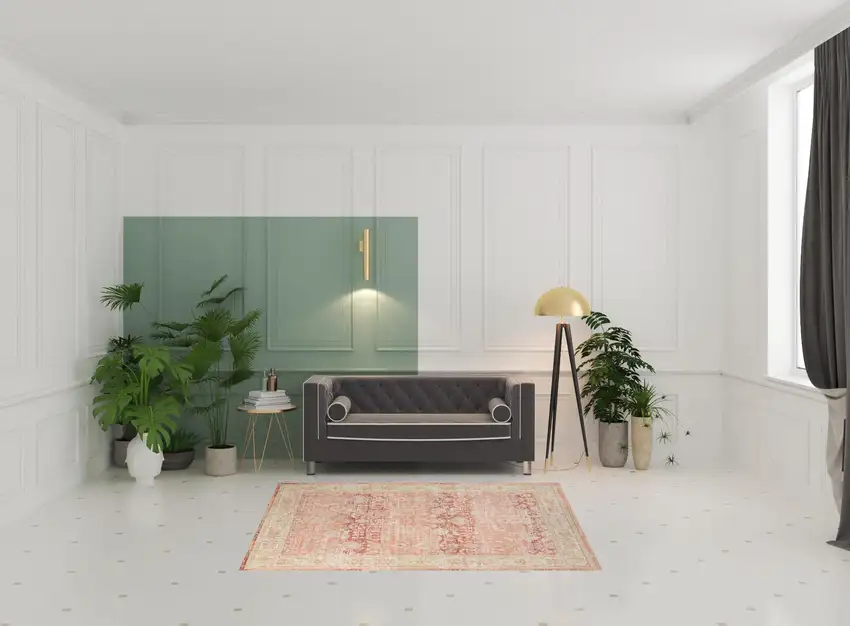 Salmon Floral Power Loom Area Rug Photo 4
