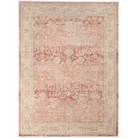 Photo of Salmon Floral Power Loom Area Rug