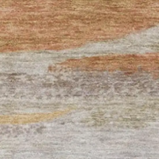 Salmon Gray And Lavender Abstract Washable Indoor Outdoor Area Rug Photo 3