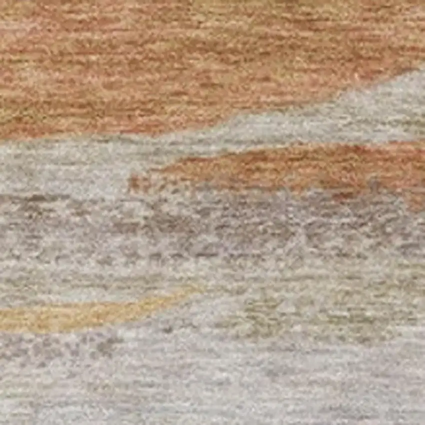 Salmon Gray And Lavender Abstract Washable Indoor Outdoor Area Rug Photo 3