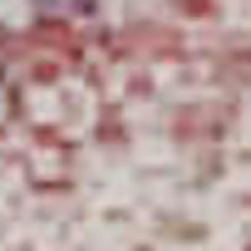 Salmon Ivory And Brown Abstract Washable Area Rug With UV Protection Photo 1