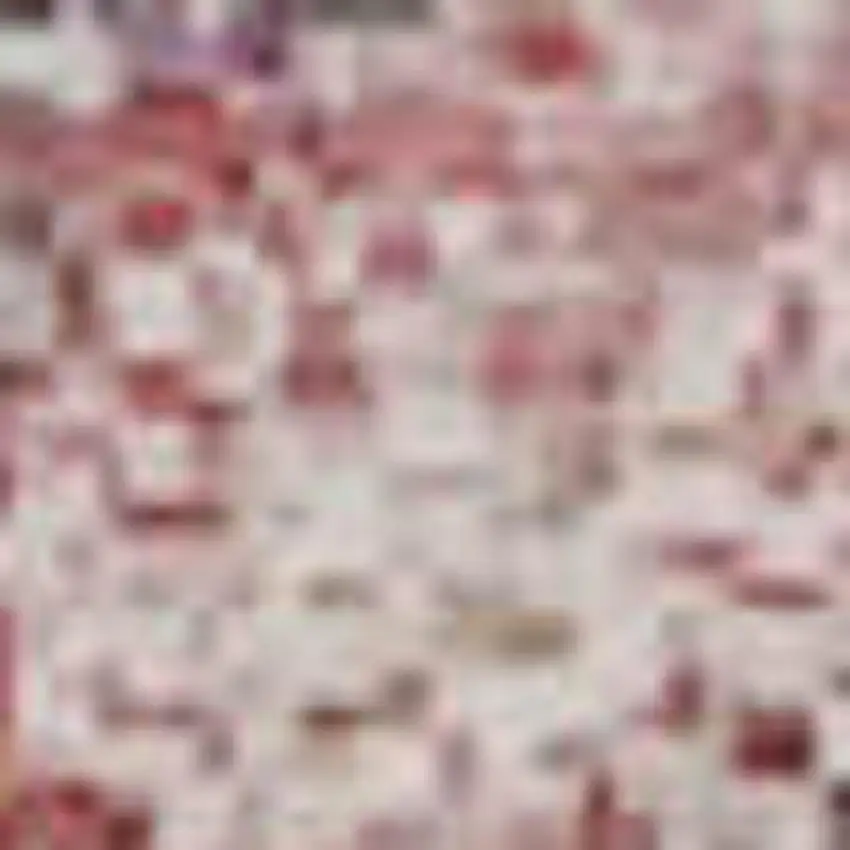 Salmon Ivory And Brown Abstract Washable Area Rug With UV Protection Photo 3