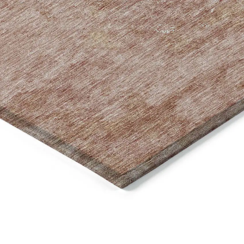 Salmon Ivory And Gray Floral Washable Indoor Outdoor Area Rug Photo 4